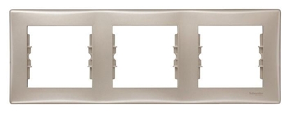 Attēls no Schneider Electric Ramka potrójna Sedna pozioma satyna SDN5800568