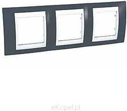 Attēls no Schneider Electric Ramka potrójna Unica Plus czer mineralna pozioma (MGU6.006.877)