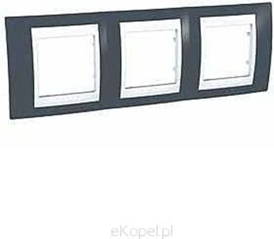 Изображение Schneider Electric Ramka potrójna Unica Plus czer mineralna pozioma (MGU6.006.877)