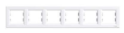 Attēls no Schneider Electric Ramka szeciokrotna Asfora pozioma biaa EPH5800621