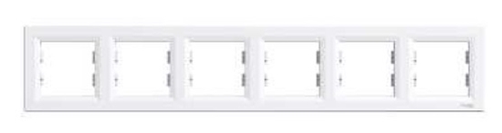 Изображение Schneider Electric Ramka szeciokrotna Asfora pozioma biaa EPH5800621
