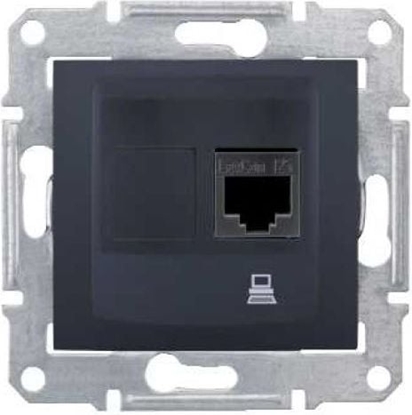 Picture of Schneider Electric SEDNA Gniazdo komputerowe pojedyncze RJ45 kat. 5e UTP grafitowe (SDN4300170)