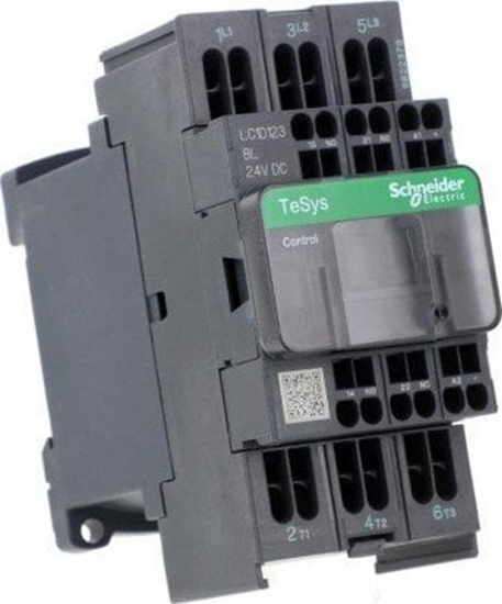 Изображение Schneider Electric Stycznik mocy I= 12A [AC-3], styki pom. 1NC+1NO, nap. cewki 24 V DC LC1D123BL
