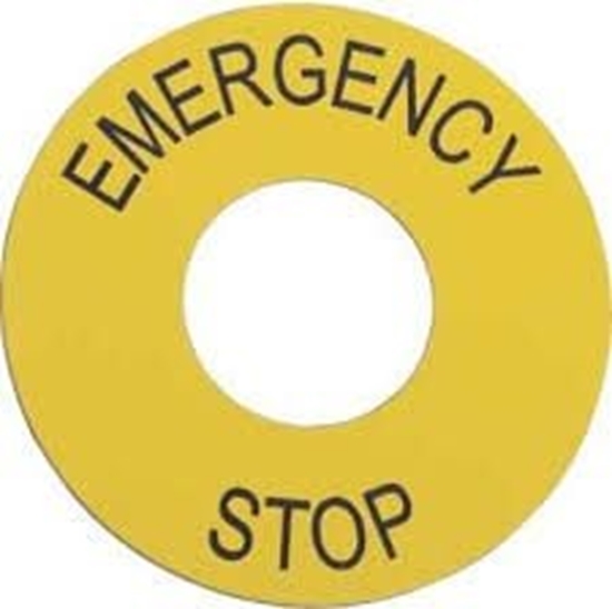 Picture of Schneider Electric Tabliczka opisowa óta okrga fi60mm EMERGENCY STOP (ZB2BY9330)
