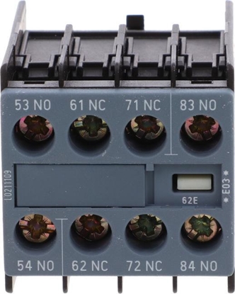 Изображение Siemens Blok styków pomocnioczych 2NO+2NC montowany z przodu 3RH2911-1GA22