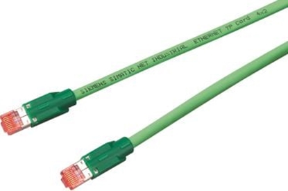 Attēls no Siemens Kabel krosowy patchcord SF/UTP kat. 6A zielony 0,5m (6XV1870-3QH50)