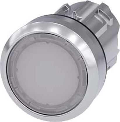 Picture of Siemens Napd przycisku 22mm biay z podwietleniem z samopowrotem metalowy IP69k Sirius ACT (3SU1051-0AB60-0AA0)