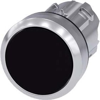 Picture of Siemens Napd przycisku 22mm czarny z samopowrotem metalowy IP69k Sirius ACT (3SU1050-0AB10-0AA0)