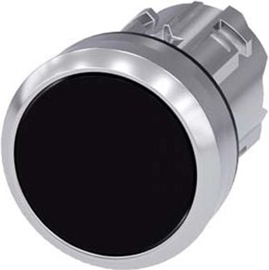 Picture of Siemens Napd przycisku 22mm czarny z samopowrotem metalowy IP69k Sirius ACT (3SU1050-0AB10-0AA0)