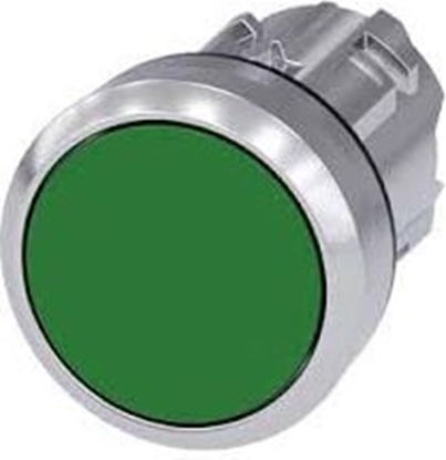 Picture of Siemens Napd przycisku 22mm zielony z samopowrotem metalowy IP69k Sirius ACT (3SU1050-0AB40-0AA0)