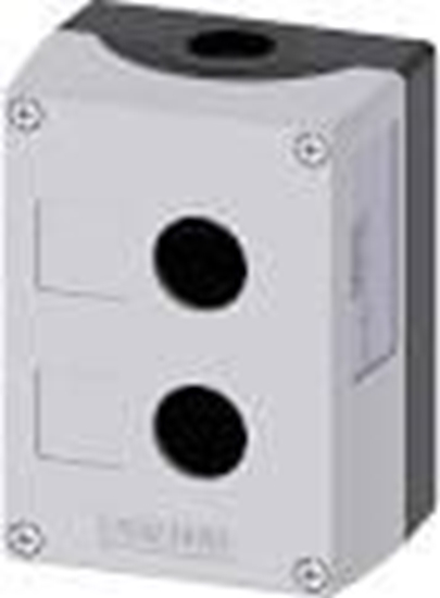 Picture of Siemens Obudowa kasety 2-otworowa 22mm czarno-szara M20 (3SU1802-0AA00-0AB1)