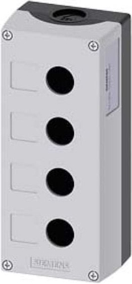 Picture of Siemens Obudowa kasety 4-otworowa 22mm czarno-szara M25 IP69k Sirius ACT (3SU1804-0AA00-0AB1)