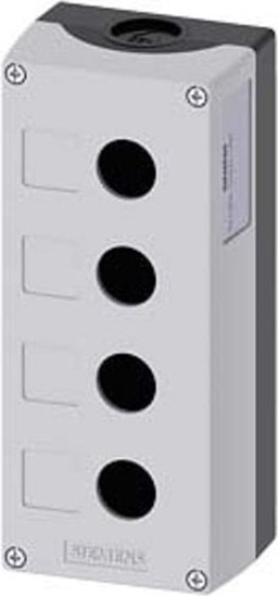 Picture of Siemens Obudowa kasety 4-otworowa 22mm czarno-szara M25 IP69k Sirius ACT (3SU1804-0AA00-0AB1)