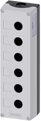 Picture of Siemens Obudowa kasety 6-otworowa 22mm czarno-szara M25 IP69k Sirius ACT (3SU1806-0AA00-0AB1)