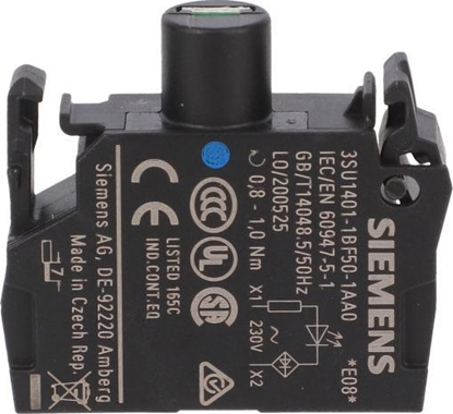 Picture of Siemens Oprawka z LED niebieska 230V AC 3SU1401-1BF50-1AA0