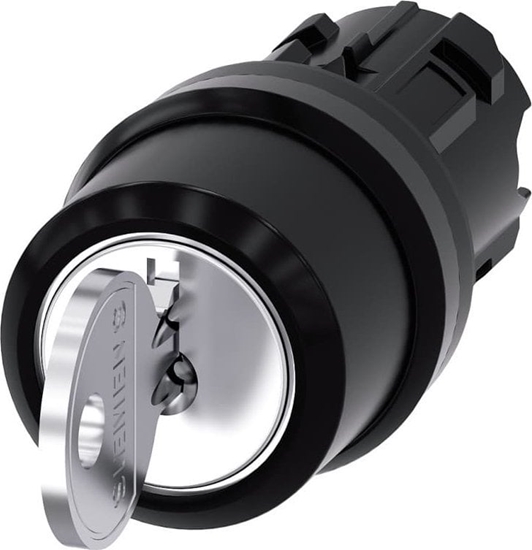 Picture of Siemens Przecznik z kluczem ronis 22mm okrgy tworzywo nr zamka 455 z 2 kluczami 3 poz 3SU1000-4CL11-0AA0