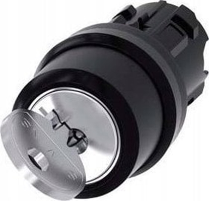 Picture of Siemens Przecznik z kluczem ronis 22mm okrgy tworzywo nr zamka sb30 z 2 kluczami 2 poz o-i 3SU1000-4BF01-0AA0