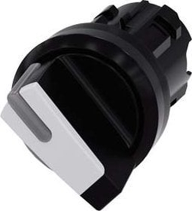 Picture of Siemens Przecznik z moliwoci podw 22mm okrgy tworzywo czarny/biay kr pióro 2 poz o-i 3SU1002-2BF60-0AA0