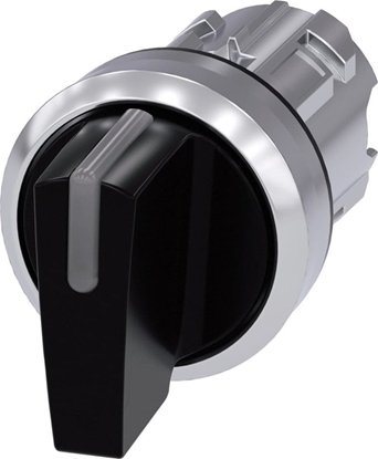 Picture of Siemens Przecznik z moliwoci podw. 22mm okrgy metal czarny krótkie pióro 3-poz. I-O-II bez samopowrotu 3SU1052-2BL10-0AA0