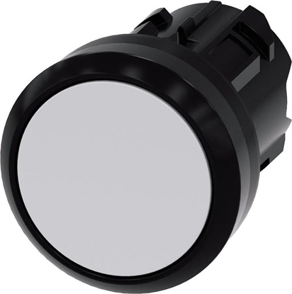 Picture of Siemens Przycisk 22mm okrgy tworzywo paski biay z samopowr 3SU1000-0AB60-0AA0