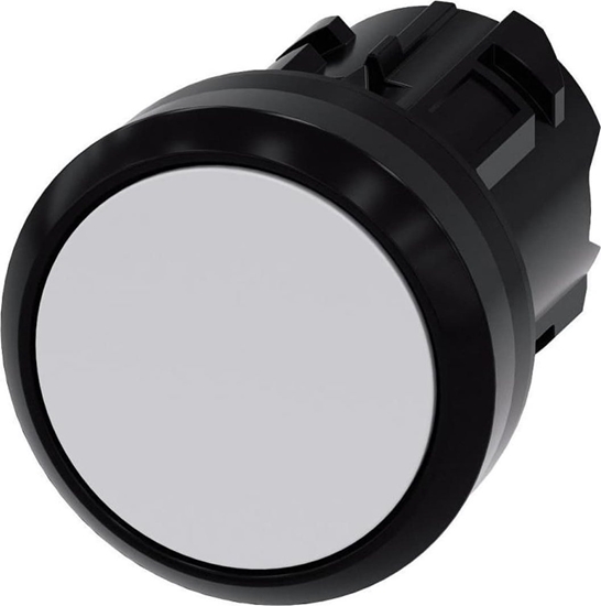 Picture of Siemens Przycisk 22mm okrgy tworzywo paski biay z samopowr 3SU1000-0AB60-0AA0