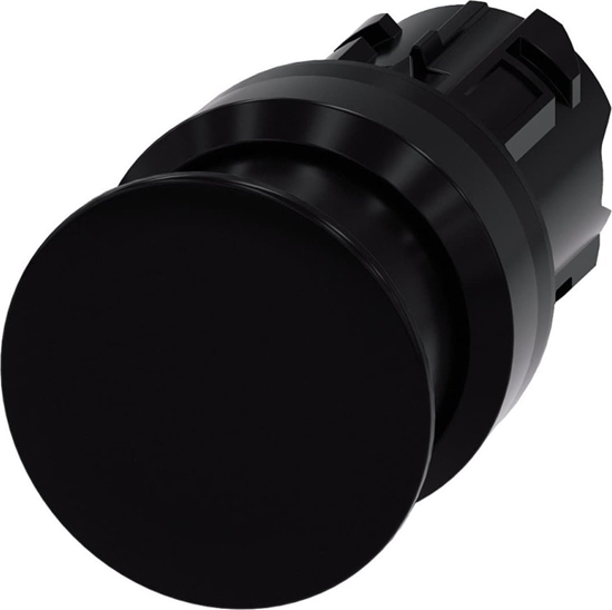 Picture of Siemens Przycisk grzybkowy 22mm okrgy tworzywo czarny 30mm z samopowrotem 3SU1000-1AD10-0AA0