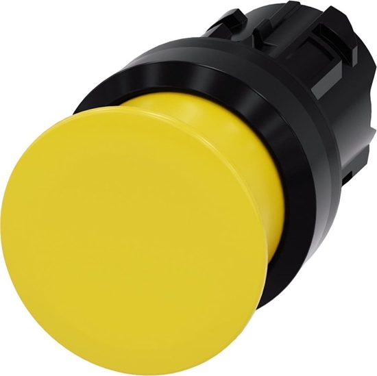 Picture of Siemens Przycisk grzybkowy 22mm okrgy tworzywo óty 30mm z samopowrotem 3SU1000-1AD30-0AA0