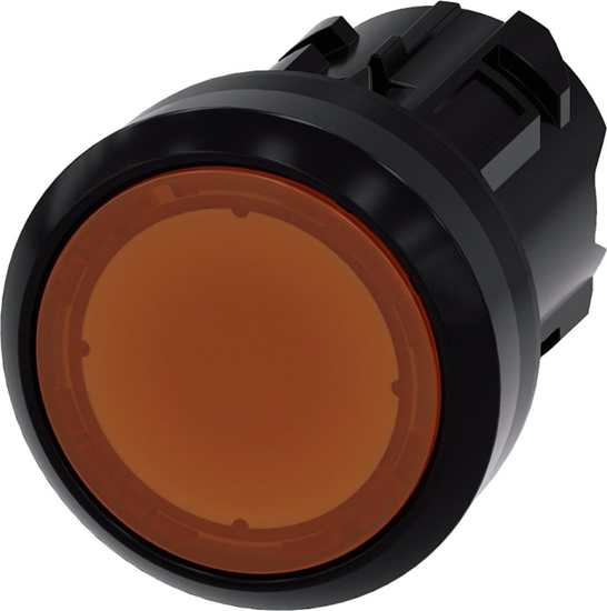 Picture of Siemens Przycisk podwietlany 22mm okrgy tworzywo bursztynowy paski z samopowrotem 3SU1001-0AB00-0AA0
