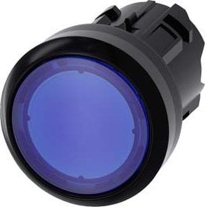Picture of Siemens Przycisk podwietlany 22mm tworzywo niebieski z samopowrotem 3SU1001-0AB50-0AA0