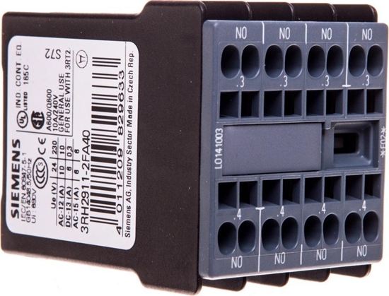 Picture of Siemens Styk pomocniczy 4Z 0R monta czoowy 3RH2911-2FA40
