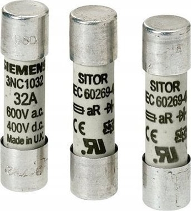 Picture of Siemens Wkadka topikowa SITOR cylindryczna 20A aR 600VAC / 400VDC 3NC1020