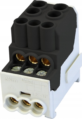 Attēls no Simet Blok rozdzielczy - dystrybucyjny Al/Cu SDB 100 (80010) SIMBLOCK czarny 81601007