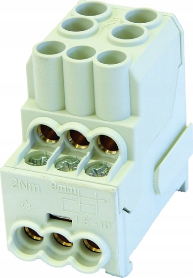 Picture of Simet Blok rozdzielczy - dystrybucyjny Al/Cu SDB 100 (80010) SIMBLOCK szary 81601002