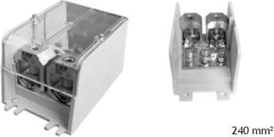 Picture of Simet Odganik instalacyjny zacisk: 2x120mm2, 1x35 mm2, 2x25mm2 szary LZ 1x24016 (84002002)