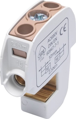 Attēls no Simet Zacisk izolowany szynowy SBB 16 (86105) SIMBLOCK brzowy 81550015