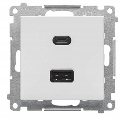 Изображение Simon 55 adowarka USB C+A (modu), 30 W, 230V jasnoszary mat TEC2CAQ.01/114