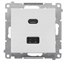Изображение Simon 55 adowarka USB C+A (modu), 30 W, 230V jasnoszary mat TEC2CAQ.01/114