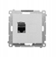 Picture of Simon 55 Gniazdo komputerowe pojedyncze RJ45 kategoria 6, z przeson przeciwkurzow (modu) Aluminium mat T61.01/143