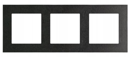 Attēls no Simon 55 Ramka 3-krotna Nature Inox czarny TRN3/190