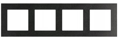 Attēls no Simon 55 Ramka 4-krotna Nature Inox czarny TRN4/190