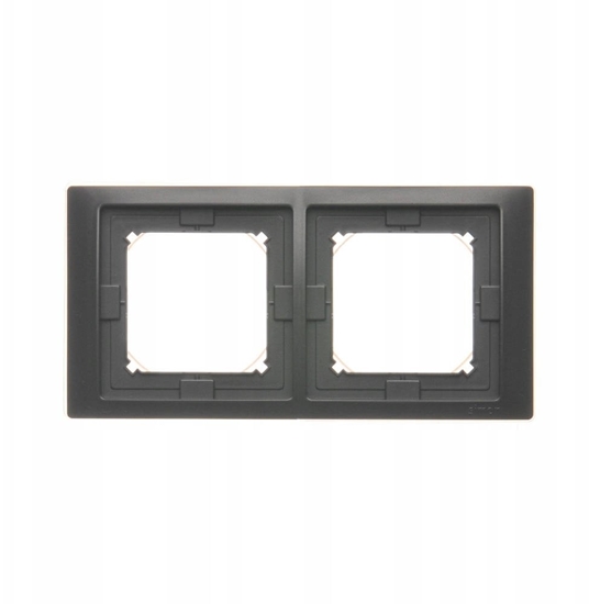 Изображение Simon Basic Ramka 2- krotna IP44 czarny mat BMRC2B/49