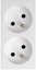 Изображение Simon Connect Gniazdo podwójne S500 z uziemieniem 2x230V 16A bez sygnalizacji noowe czysta biel 50000468-030
