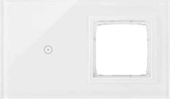 Изображение Simon Touch ramki Panel dotykowy S54 Touch, 2 moduy, 1 pole dotykowe + 1 otwór na osprzt S54, biaa pera DSTR210/70