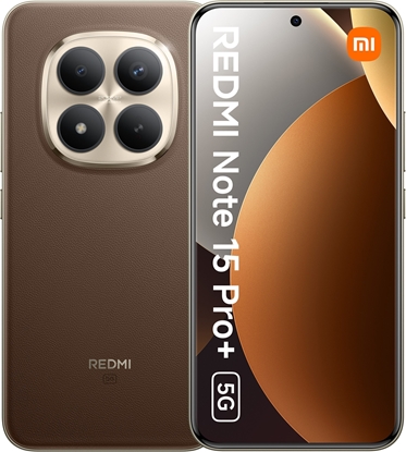 Picture of Xiaomi Redmi | Note 15 Pro+ | Mocha Brown | 6.83 " | AMOLED | 1220 x 2772 pixels | Qualcomm | Internal RAM 8 GB | 256 GB | Dual SIM | 4G | 5G | Main camera resolution 200+8+2 MP | Secondary camera resolution 32 MP | Android | 15