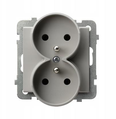 Picture of SONATA Gniazdo podwójne z uziemieniem modu bez ramki kaszmir GP-2RRZ/m/82