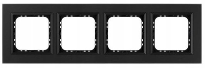 Attēls no SONATA Ramka poczwórna czarne szko szronione R-4RGC/79/33