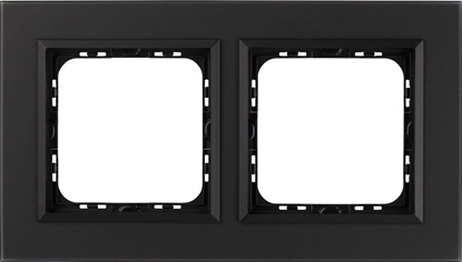 Attēls no SONATA Ramka podwójna czarne szko szronione R-2RGC/79/33