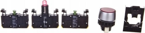 Picture of Spamel Przycisk sterowniczy 22mm czerwony 2Z z samopowrotem z podwietleniem (ST22-KLC-20-230-LED\AC)