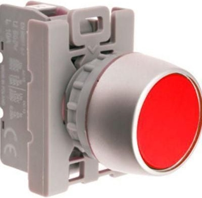 Изображение Spamel Przycisk sterowniczy 22mm czerwony z samopowrotem 1Z (SP22-KC-10)