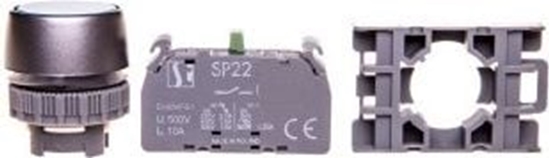 Picture of Spamel Przycisk sterowniczy 22mm óty z samopowrotem 1Z (SP22-KG-10)
